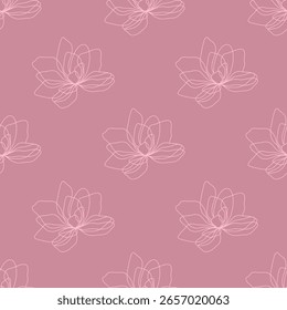 Patrón floral sin fisuras. Flores abstractas rosadas. 