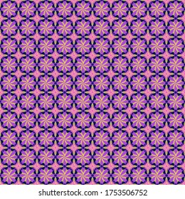 seamless floral pattern pink and blue