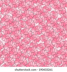 Seamless floral pattern in pink color