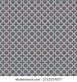Seamless floral pattern in pink and grey tones