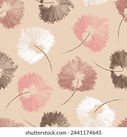 Seamless floral pattern. Pink print.