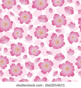 Patrón floral inconsútil con las rosas salvajes rosadas, todo sobre el patrón de repetición de rosas salvajes rosadas, patrón inconsútil del cumpleaños, papel de embalaje