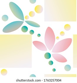 Nahtlose Blumenmuster, rosa und gelb