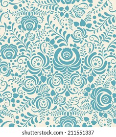 Seamless Floral Pattern pink and yellow flower