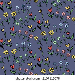 Seamless floral pattern. Plant design for fabric, covers