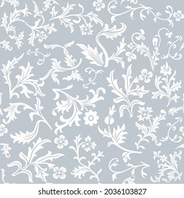 Patrón floral sin foco. Plantas de texturas para tejidos, almohadillas, papel pintado y papel. Moldura decorativa.