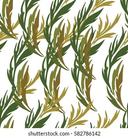 Seamless floral pattern with plants.Vector illustration.