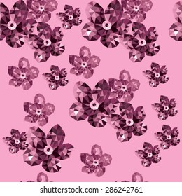 seamless floral pattern polygon design