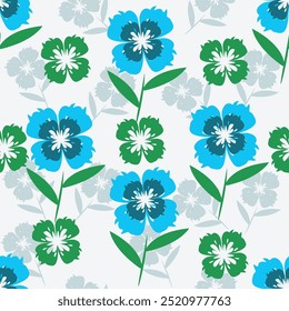 Seamless floral pattern, pretty ditsy print with hand drawn plants in autumn colors. Cute botanical design: small and large daisy flowers, leaves, herbs on a dark background. Vector illustration.