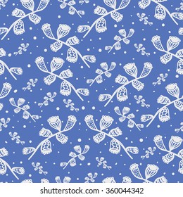 Seamless floral pattern. Pretty hand drawn background