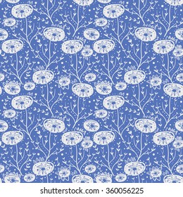 Seamless floral pattern. Pretty hand drawn background