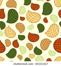 Seamless floral pattern pattern for printing on fabric or paper. Islam, Arabic, Indian, ottoman motifs. Petals and flowers in geometric style. Hand drawn background.