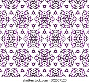 Seamless floral pattern. purple color, vector graphic illustration. Ethnic arabic indian ornament. For wallpaper, brochure, web page background.
