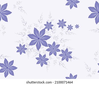 Seamless floral pattern in a purple range. Vector illustration for fabric design, wallpaper, postcards