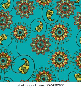 Seamless floral pattern. Ready to use - just drug and drop to your swatch panel.