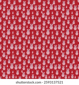 seamless floral pattern red color rabbit Easter wallpaper cute cover
