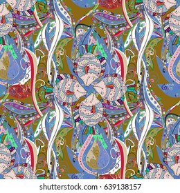 Seamless floral pattern with red flowers, watercolor. Vector flower illustration. Seamless pattern with floral motif.