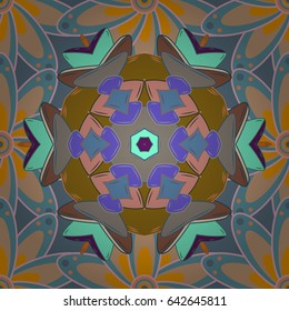 Seamless floral pattern with red flowers, watercolor. Vector flower illustration.