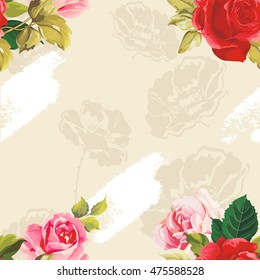 Seamless floral pattern red and rose Vector Illustration EPS8