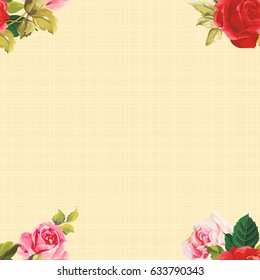 Seamless floral pattern red and rose Vector Illustration EPS8