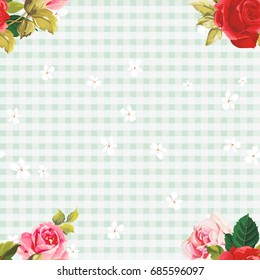 Seamless floral pattern red and rose Vector Illustration EPS8