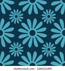 Seamless floral pattern. Repeated flowers and round spots. Vector illustration. green, white color. graphic design for paper, textile print, page fill.