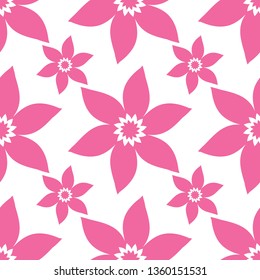 Seamless floral pattern. Repeated flowers and round spots. Vector illustration. green, white color. graphic design for paper, textile print, page fill.