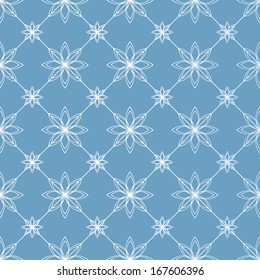 Seamless floral pattern, repeating pattern with flowers. Vector illustration.