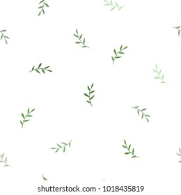 Seamless floral pattern. Repeating texture of dark shabby sprigs on white  background. Perfect for printing on fabric or paper. Blades of grass