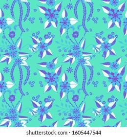 Seamless Floral Pattern. Retro Asian Rapport. for