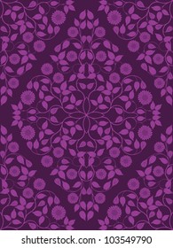 Seamless floral pattern. Retro background. Vector illustration.