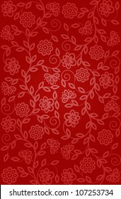 Seamless floral pattern. Retro background. Vector illustration.