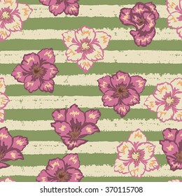 Seamless floral pattern. Retro background, for wrapping, wallpaper, fabric