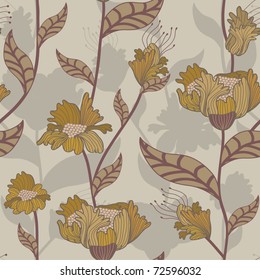 seamless floral pattern. retro background