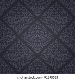 Seamless floral pattern. Retro background. Vector illustration.