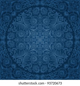 Seamless floral pattern. Retro background. Vector illustration.