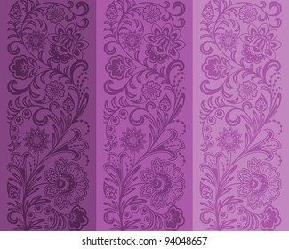 Seamless floral pattern. Retro background. Vector illustration.