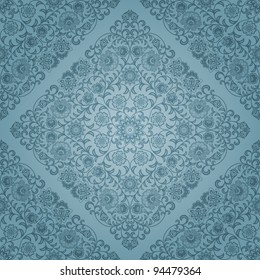 Seamless floral pattern. Retro background. Vector illustration.
