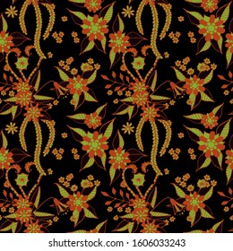 Seamless Floral Pattern. Retro Orient Rapport.