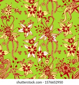 Seamless Floral Pattern. Retro Philippine