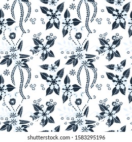 Seamless Floral Pattern. Retro Philippine