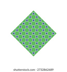 Nahtloses florales Muster Retro-Stil geometrische Stock grüne Linie Punkte Vektorhintergrund