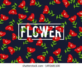 Seamless Floral Pattern. Romantic concept. Vector illustration