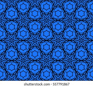 seamless floral pattern. romantic flower. vector illustration. For interior design, wallpaper. black, blue