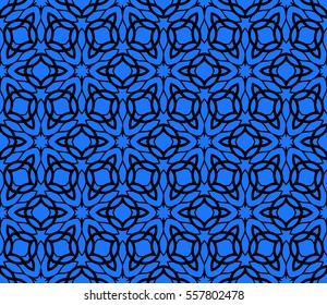 seamless floral pattern. romantic flower. vector illustration. For interior design, wallpaper. black, blue
