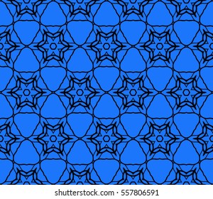 seamless floral pattern. romantic flower. vector illustration. For interior design, wallpaper. black, blue
