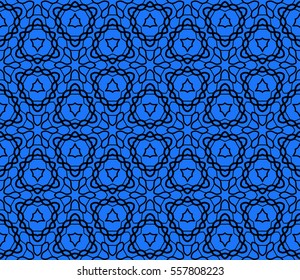 seamless floral pattern. romantic flower. vector illustration. For interior design, wallpaper. black, blue
