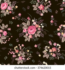 Beautiful Blacked Floral Wallpaper Design Stock Illustration 1920937226