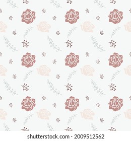 seamless floral pattern with rose flowers