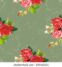 Seamless floral pattern with rose Vector Illustration EPS8